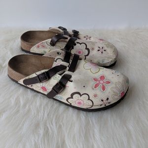 Birki's Birkenstock Boston Floral Leather Clog